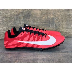 Nike Zoom Rival S 9 Laser Crimson Spiked Track Running Shoes Size Mens 15